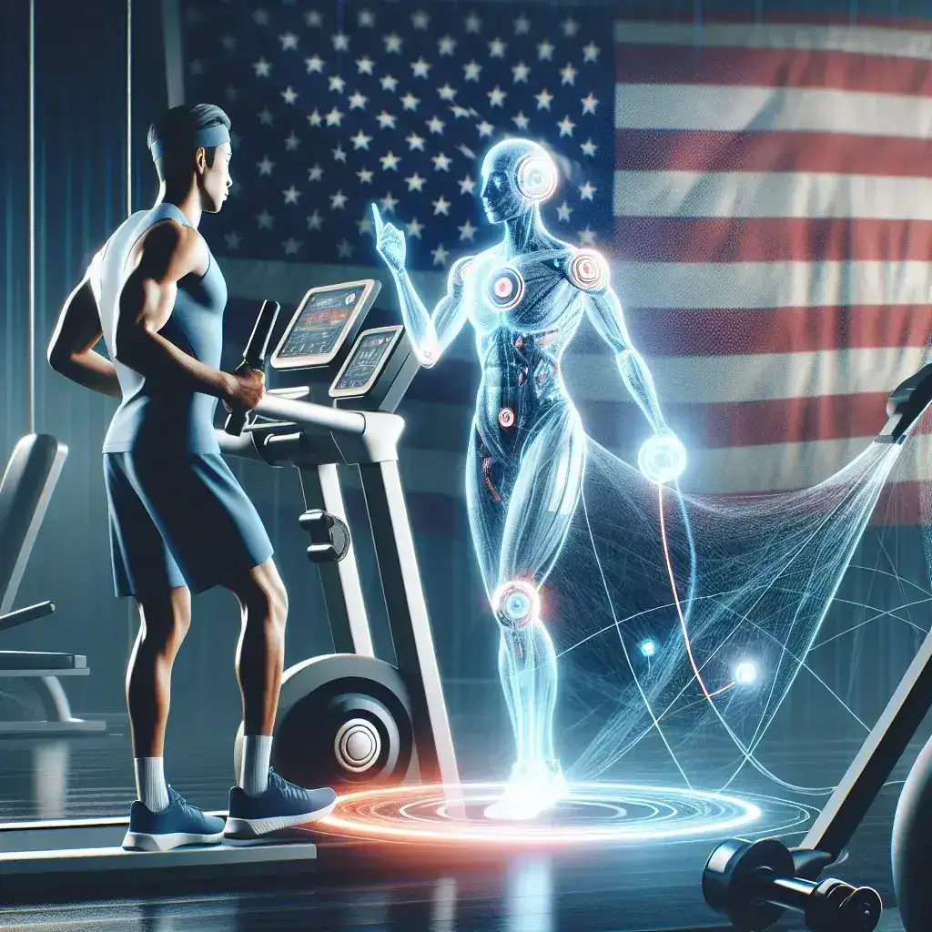 "Apple Fitness+ AI tailored coaching for U.S. athletes, showcasing personalized workout experience and innovative fitness technology."